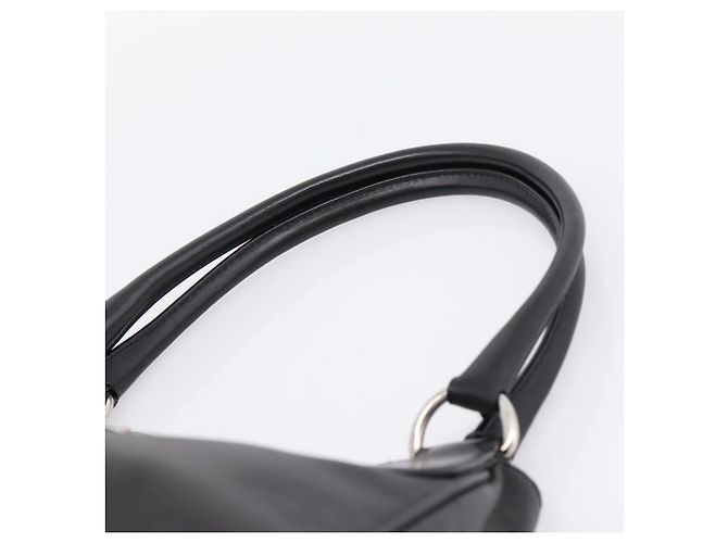 PRADA Schultertasche Leder Schwarz Silber - Ansicht 8