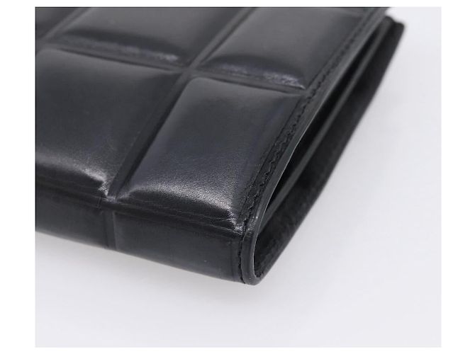 Bottega Veneta Padded Compact Wallet Leather Black Gold Tone - vista 15