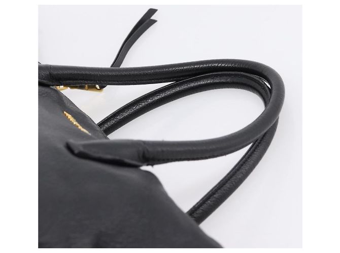 Miu Miu Hand Bag Leather 2way Black Gold - vista 14