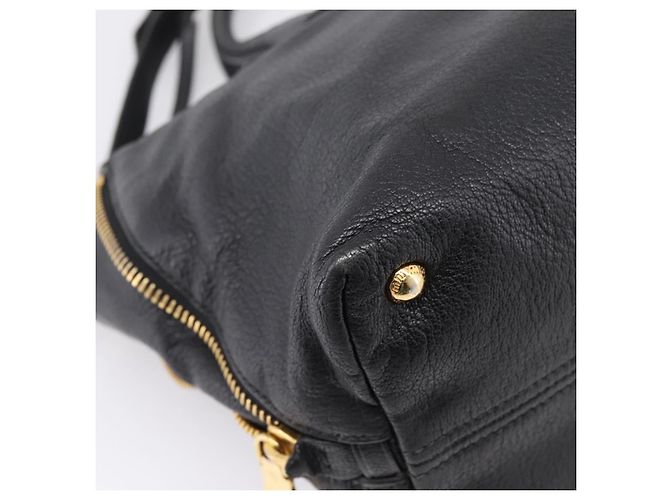 Miu Miu Hand Bag Leather 2way Black Gold - vista 16
