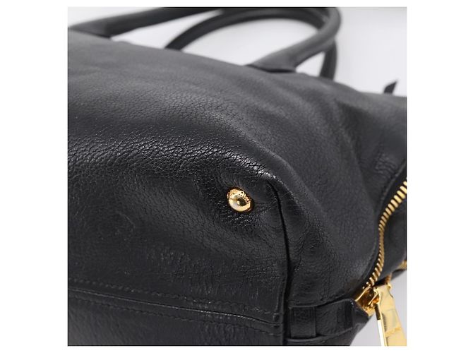 Miu Miu Hand Bag Leather 2way Black Gold - vista 17