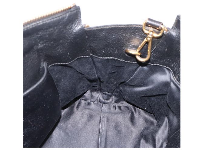 Miu Miu Hand Bag Leather 2way Black Gold - vista 24
