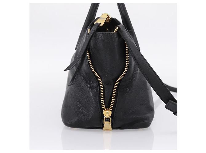 Miu Miu Hand Bag Leather 2way Black Gold - vista 3