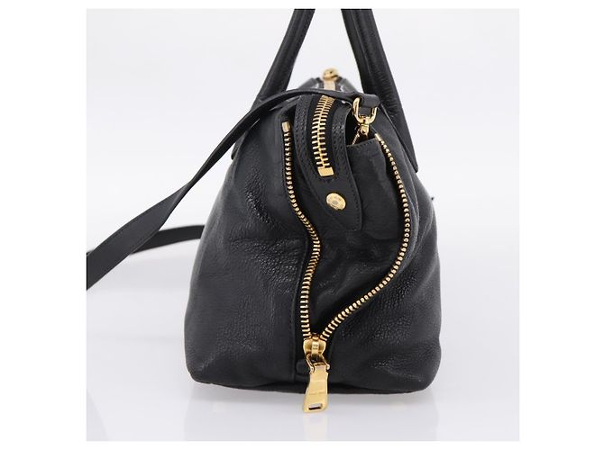 Miu Miu Hand Bag Leather 2way Black Gold - vista 4