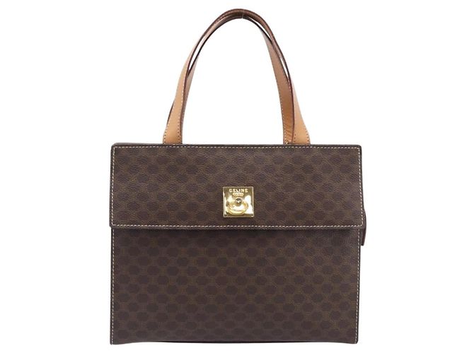 Céline CELINE Macadam Hand Bag PVC Brown Gold Tone - vista 13