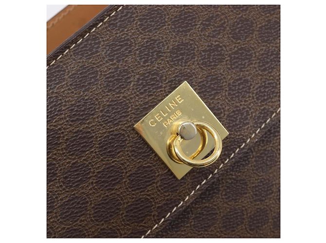 Céline CELINE Macadam Hand Bag PVC Brown Gold Tone - vista 17