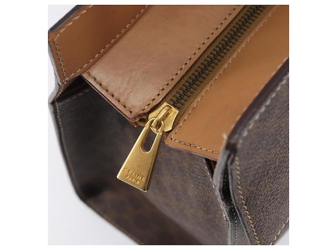 Céline CELINE Macadam Hand Bag PVC Brown Gold Tone - vista 18
