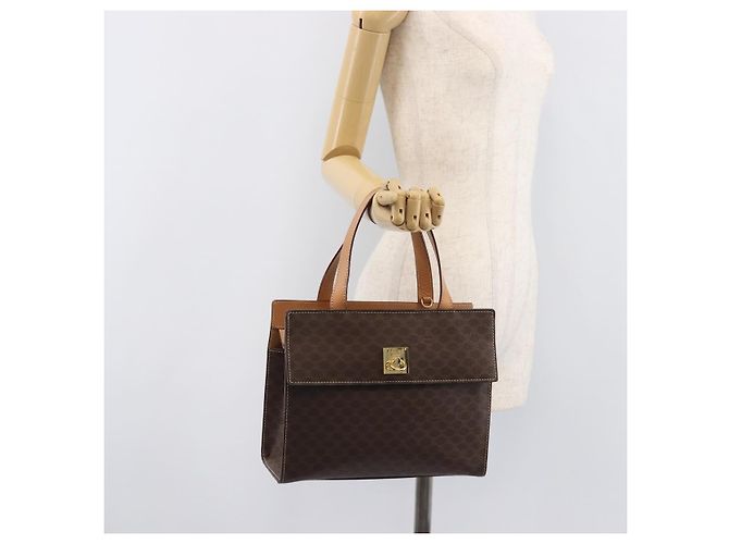 Céline CELINE Macadam Hand Bag PVC Brown Gold Tone - vista 24