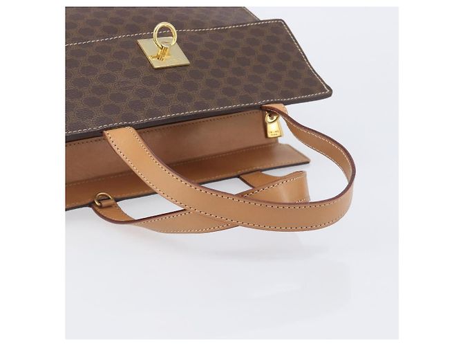 Céline CELINE Macadam Hand Bag PVC Brown Gold Tone - vista 7