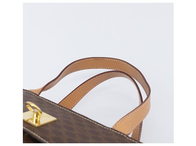 Céline CELINE Macadam Hand Bag PVC Brown Gold Tone - vista 8