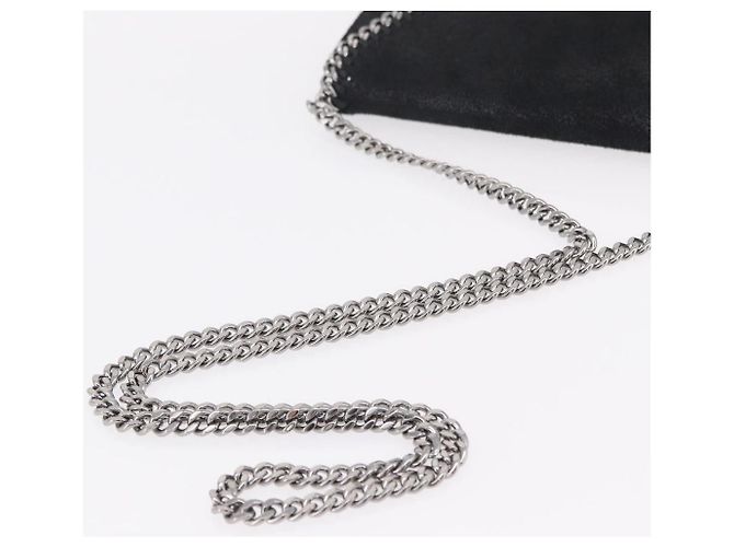 Stella Mc Cartney Stella McCartney Chain Falabella Bag polyester Black Silver - vista 7