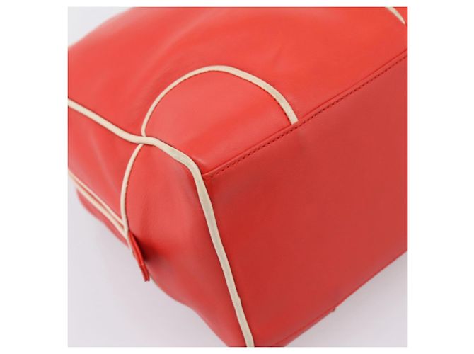 LOEWE Hand Bag Leather Red Silver - vista 16