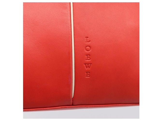 LOEWE Hand Bag Leather Red Silver - vista 17