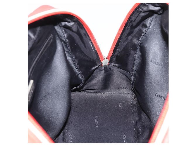 LOEWE Hand Bag Leather Red Silver - vista 19