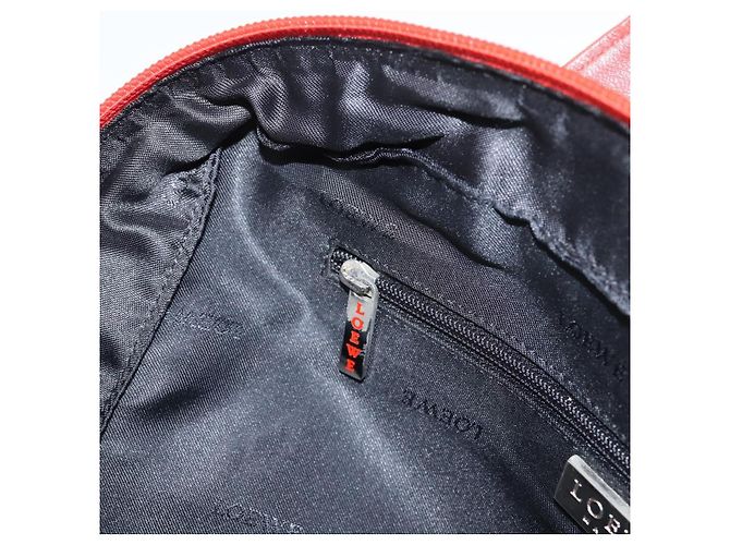 LOEWE Hand Bag Leather Red Silver - vista 21