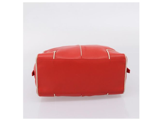 LOEWE Hand Bag Leather Red Silver - vista 5