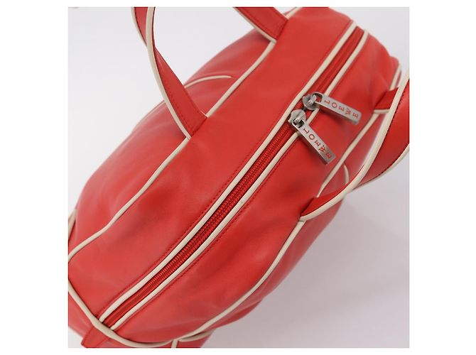 LOEWE Hand Bag Leather Red Silver - vista 6