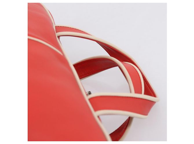 LOEWE Hand Bag Leather Red Silver - vista 8