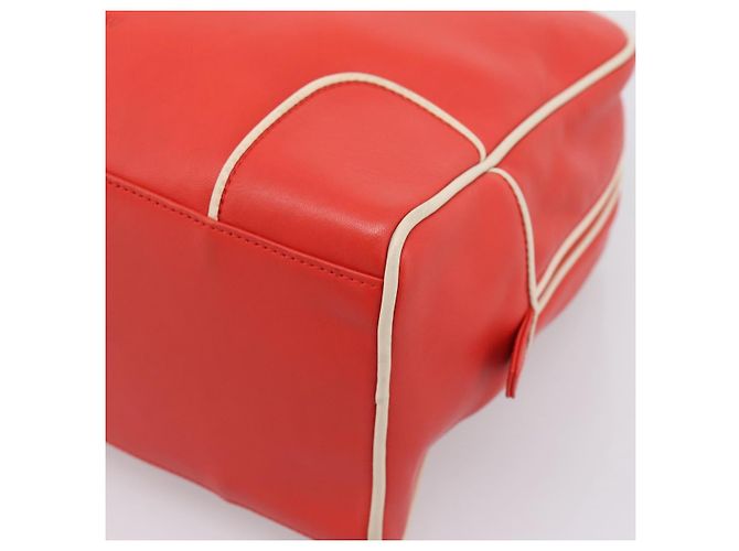 LOEWE Hand Bag Leather Red Silver - vista 9