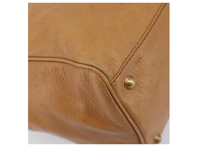 GUCCI Interlocking Hand Bag Leather Brown Gold 121551 - vista 15