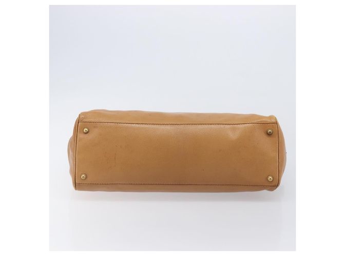 GUCCI Interlocking Hand Bag Leather Brown Gold 121551 - vista 5