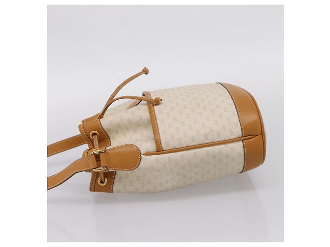 GUCCI Micro GG Supreme Shoulder Bag PVC White Gold - vista 3