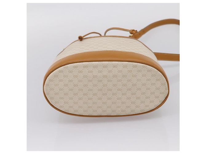 GUCCI Micro GG Supreme Shoulder Bag PVC White Gold - vista 5
