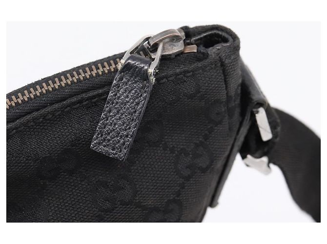 GUCCI GG Canvas Shoulder Bag Black Silver 110054 - vista 10