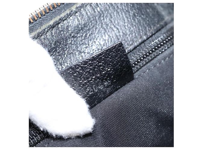 GUCCI GG Canvas Shoulder Bag Black Silver 110054 - vista 12