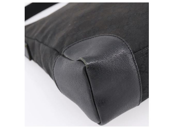 GUCCI GG Canvas Shoulder Bag Black Silver 110054 - vista 14