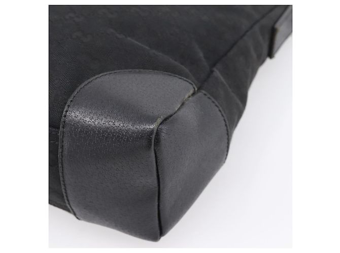 GUCCI GG Canvas Shoulder Bag Black Silver 110054 - vista 15