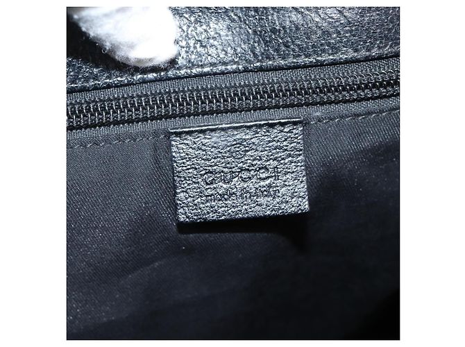 GUCCI GG Canvas Shoulder Bag Black Silver 110054 - vista 18