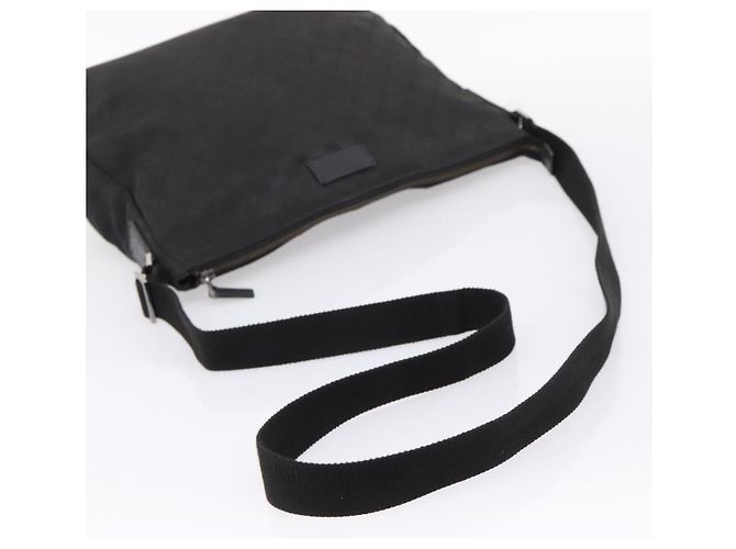 GUCCI GG Canvas Shoulder Bag Black Silver 110054 - vista 7