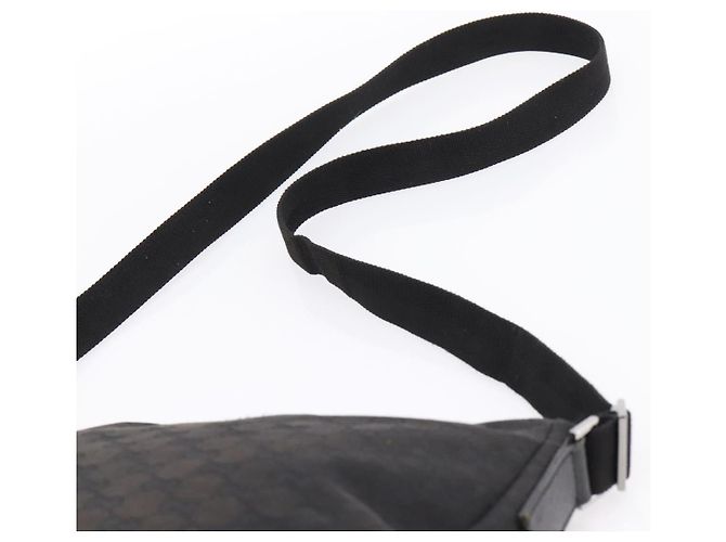 GUCCI GG Canvas Shoulder Bag Black Silver 110054 - vista 8