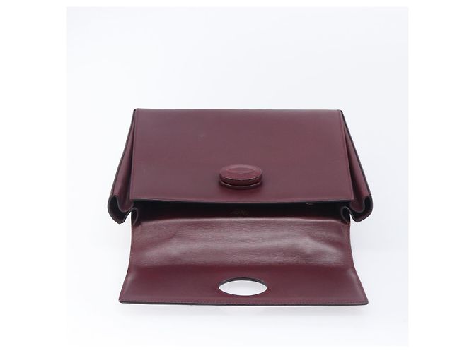 Cartier Must Line Hand Bag Leather Bordeaux Gold - vista 18
