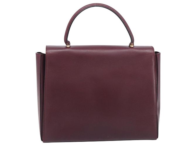Cartier Must Line Hand Bag Leather Bordeaux Gold - vista 2