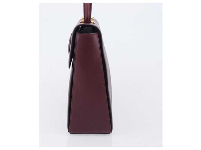 Cartier Must Line Hand Bag Leather Bordeaux Gold - vista 3