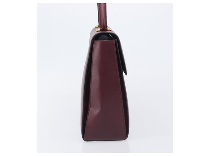 Cartier Must Line Hand Bag Leather Bordeaux Gold - vista 4
