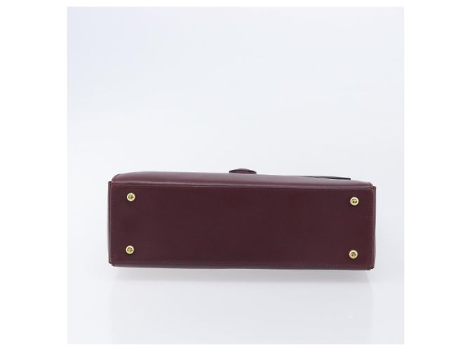 Cartier Must Line Hand Bag Leather Bordeaux Gold - vista 5