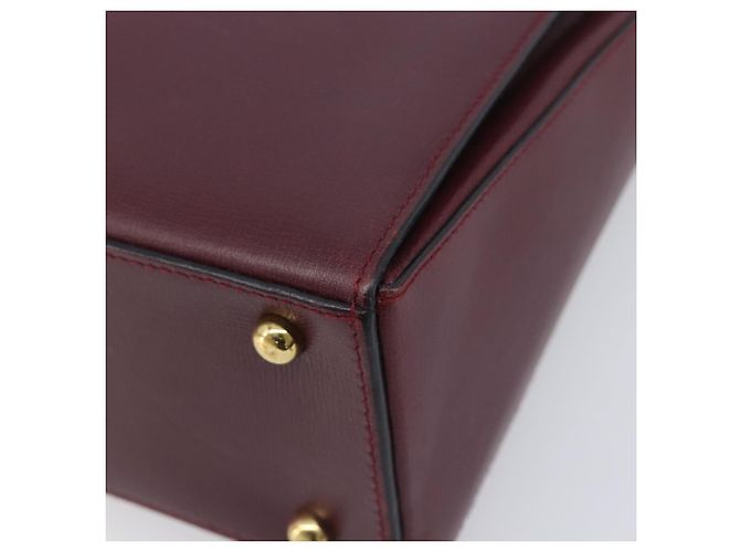Cartier Must Line Hand Bag Leather Bordeaux Gold - vista 9