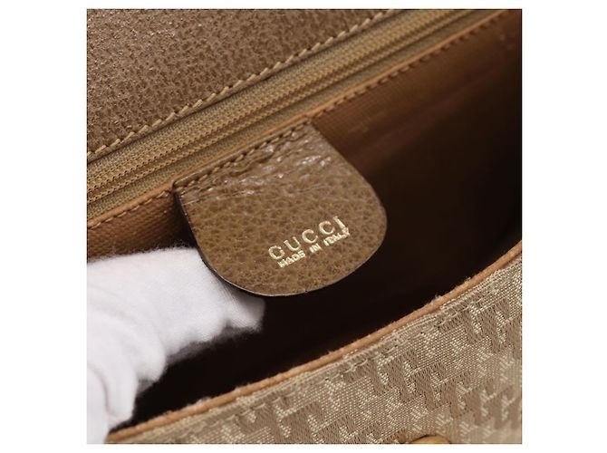 GUCCI Shoulder Bag Canvas Beige Gold 007 754 0074 - vista 17