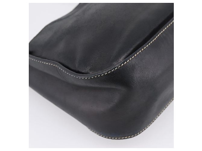 PRADA Shoulder Bag Leather Black Silver - vista 17