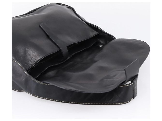 PRADA Shoulder Bag Leather Black Silver - vista 19