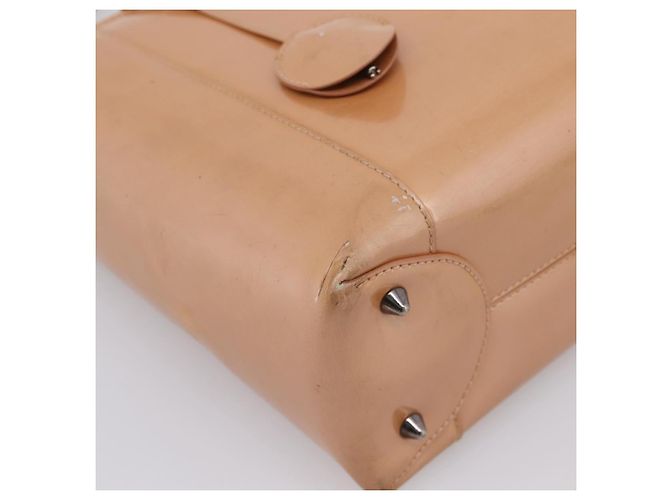 Christian Dior Maris Pearl Hand Bag Patent leather Pink Silver - vista 14