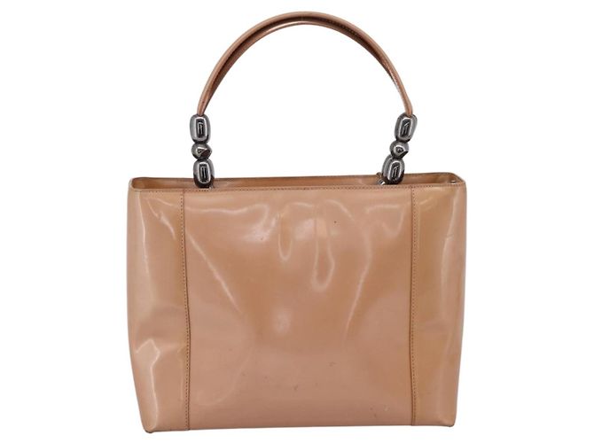 Christian Dior Maris Pearl Hand Bag Patent leather Pink Silver - vista 2