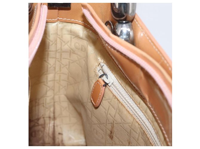 Christian Dior Maris Pearl Hand Bag Patent leather Pink Silver - vista 21