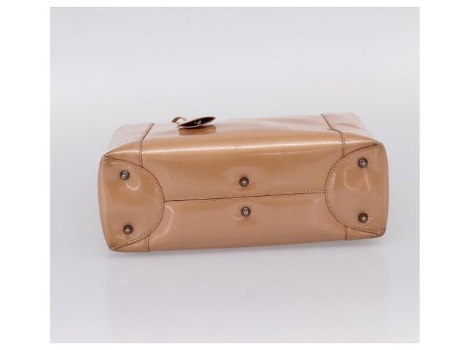 Christian Dior Maris Pearl Hand Bag Patent leather Pink Silver - vista 5