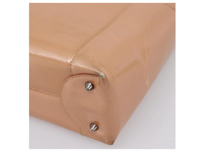 Christian Dior Maris Pearl Hand Bag Patent leather Pink Silver - vista 9