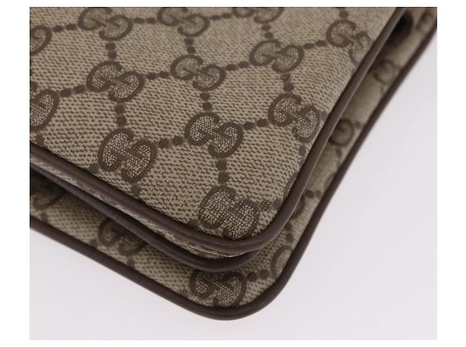 GUCCI GG Supreme Web Sherry Line Shoulder Bag PVC Beige 14 02 013 - vista 16