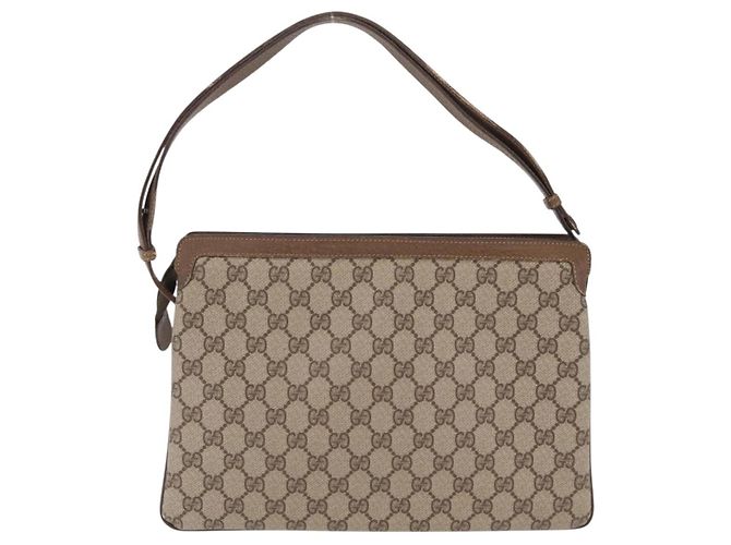 GUCCI GG Supreme Web Sherry Line Shoulder Bag PVC Beige 14 02 013 - vista 2